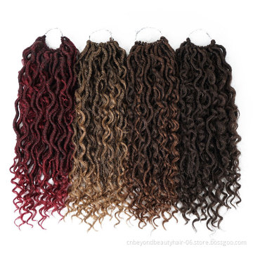 janet collection Faux Locs Curly Crochet Hair Goddess Locs Crochet Braids Synthetic crochet hair faux locs